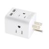 Multi Plug Outlet Extender Electrical Wall Outlet Splitter with 4 15amp AC Outlets 2 USB Ports Multiple Plug Wall Adapter