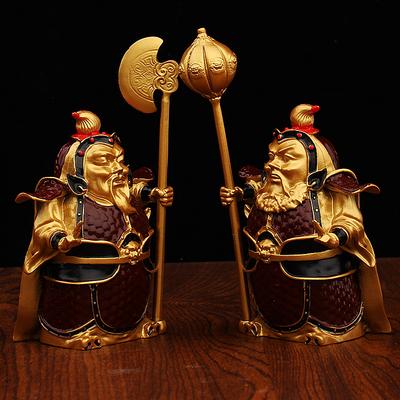 New Chinese Ornaments High-end Creative Door God Ornaments Living Room TV Cabinet Wine Cabinet Office Home Decoration