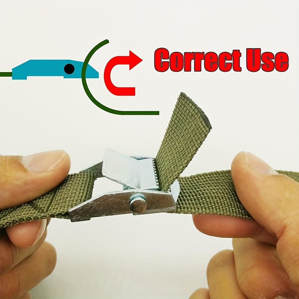 Asegura tu equipaje con una correa de amarre con hebilla de metal de alta resistencia