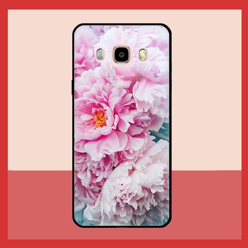 Elegant Pink Purple Peony Flower Case For Samsung Galaxy J3 J5 J7 2017 A3 A5 J1 2016 A7 A9 J8 A6 A8 J4 J6 Plus 2018 Coque