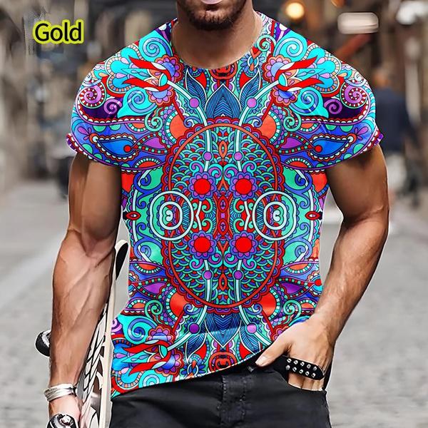 

Summer 3d Abstract Print Short Sleeve T-shirt Unisex s Casual Creativity T-shirt 4XL