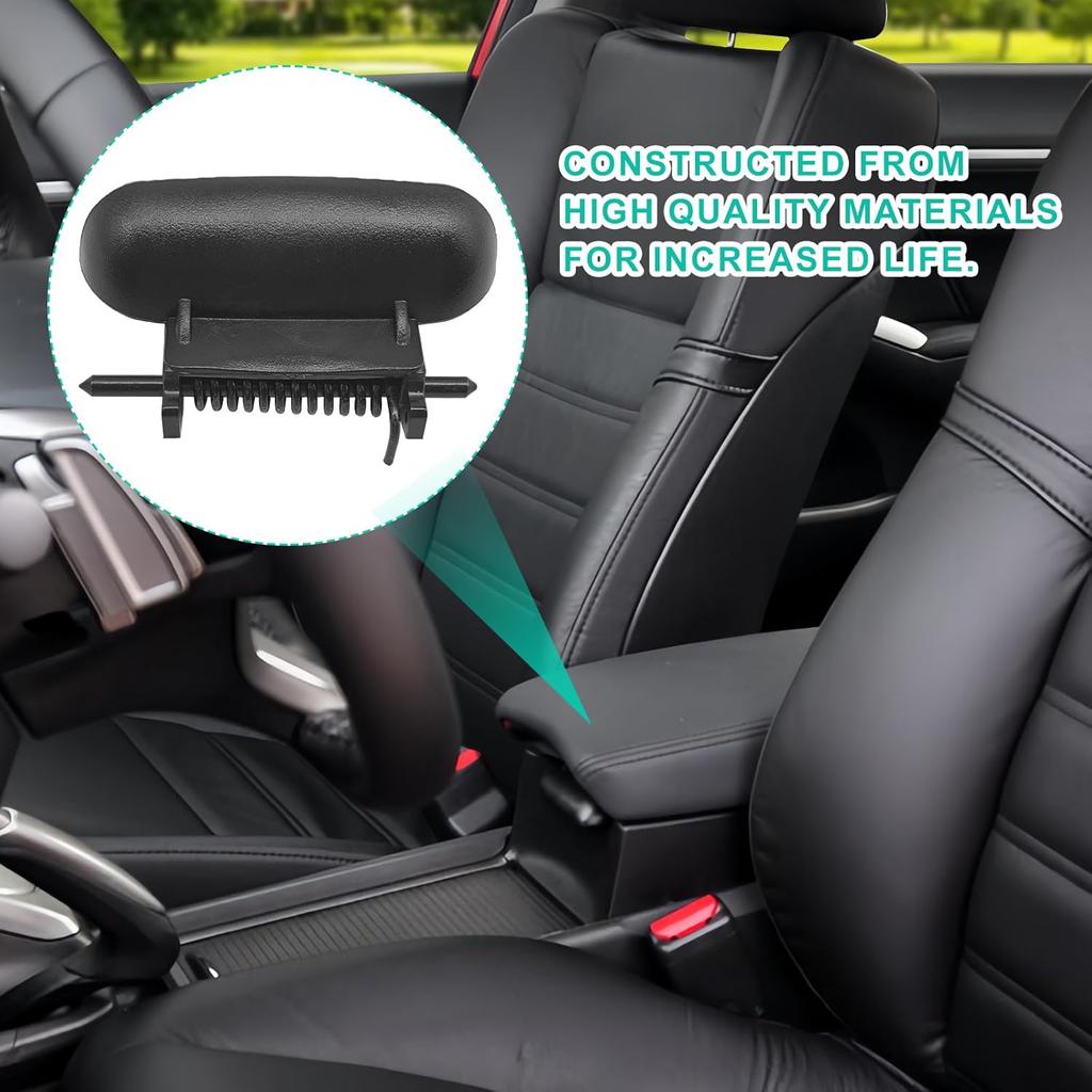 Black Plastic Center Console Latch,Armrest Cover Lid LatchReplacement,Armrest Cover Lid Lock With Mounting Rod And Spring,Replace