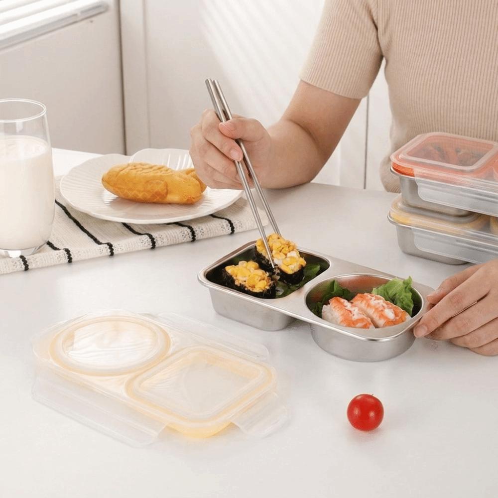 Leakproof Food Divided Box Microwave-Safe Snack Container Portable Meal Prep Container Travel
