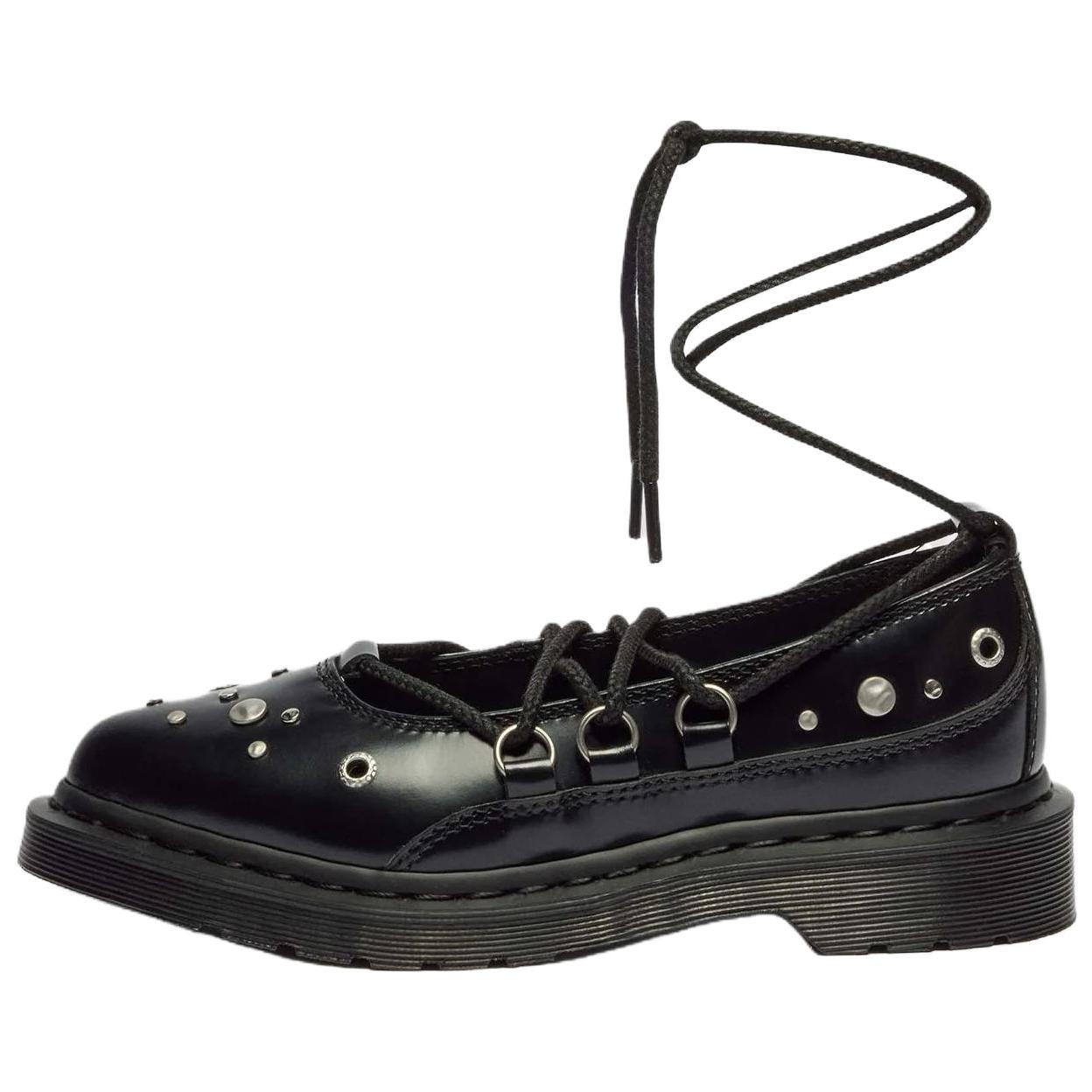 Dr. Martens Elphie II Leather Versatile Comfortable Casual Shoes 3.2cm Women casual shoes Black 42127001 36