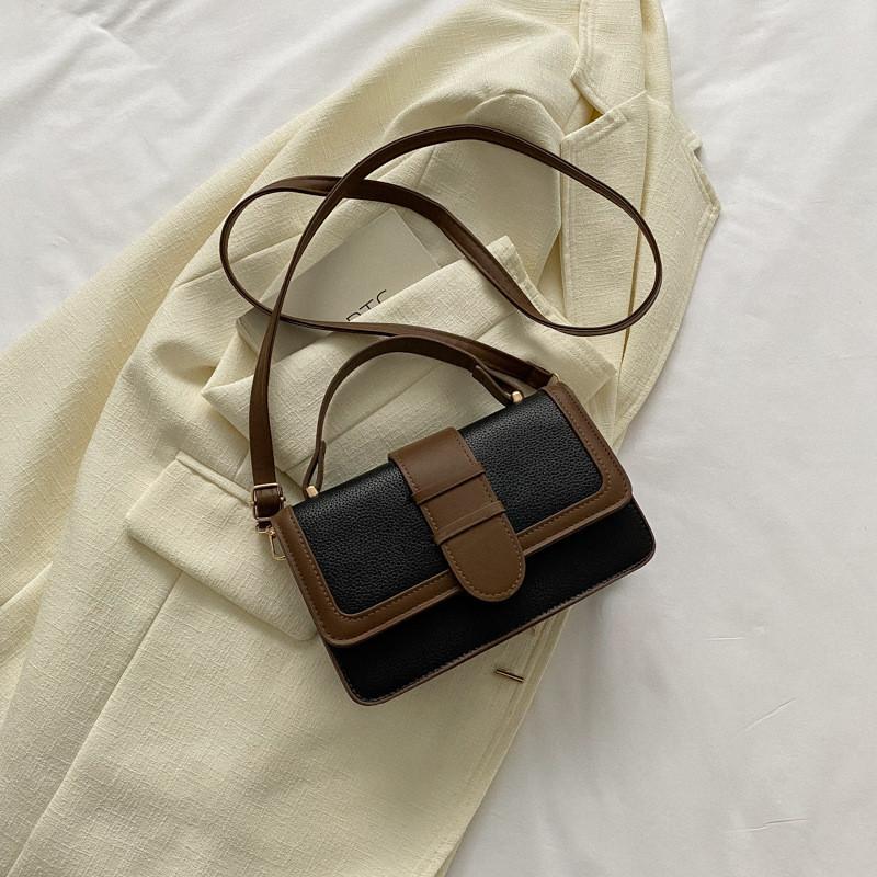 

Chic Shoulder And Crossbody Bag For Women With Trendy Stitching Details чёрный