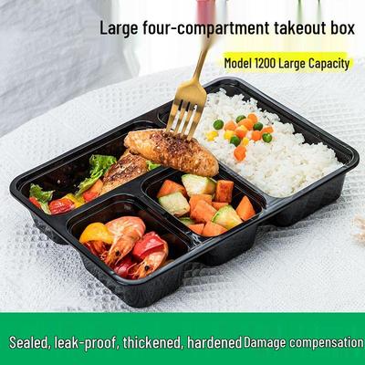 Vlastní jednorázové potravinové nádoby s více přihrádkami - 4, 5 nebo více přihrádek - Krabičky na jídlo s sebou Bento Fast Food, Obdélníkové krabičky na oběd