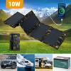 10W 5V Portable Outdoor Solar Power Supply 5 Folding Solar Panels Phone Charging Device with 10-in-1 Cable