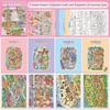 Stress Relief Miniature Scene Stickers Cartoon Graffiti Painting Book  for Children Kids