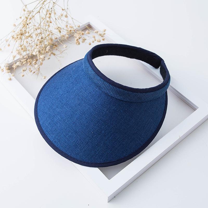 Empty top sun hat Sun hat Children's summer face covering Versatile beach big eaves Seaside outdoor sun protection Straw hat