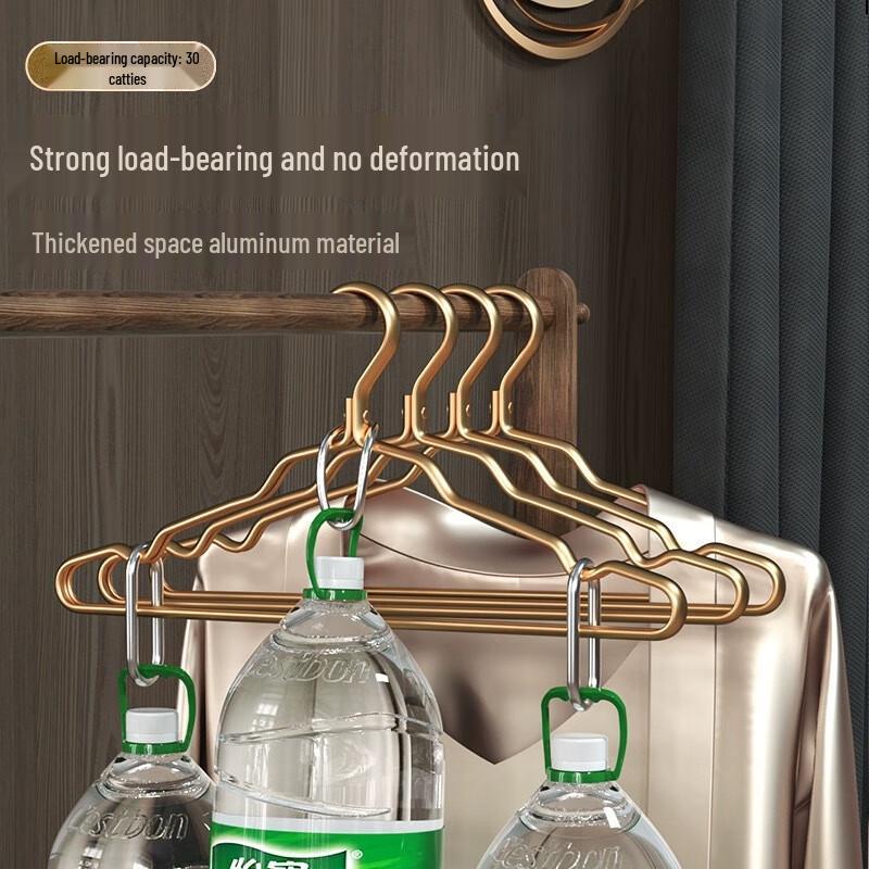 Space Aluminum Alloy Anti-slip Hangers (10-Pack)