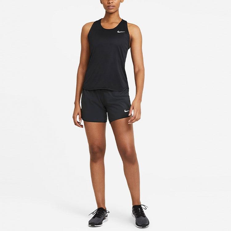 (WMNS) Nike Eclipse Solid Color Casual Sports Running Shorts Black Women's CZ9569-010