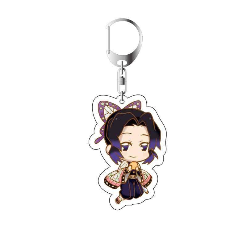 Demon Slayer Anime Cartoon Character Acrylic Keychain Bag Pendant Accessories