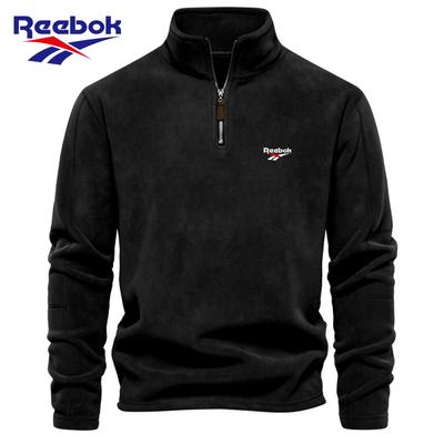 2026 Embroidered Men's Autumn and Winter New Item Stand Up Collar Half Zipper Long Sleeved Sweatshirt Trendy Casual Fleece Top
