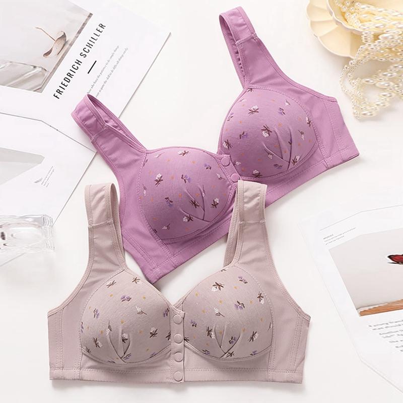 Damen Große Größe Frontverschluss BH Breiter Träger Weste Stil BH