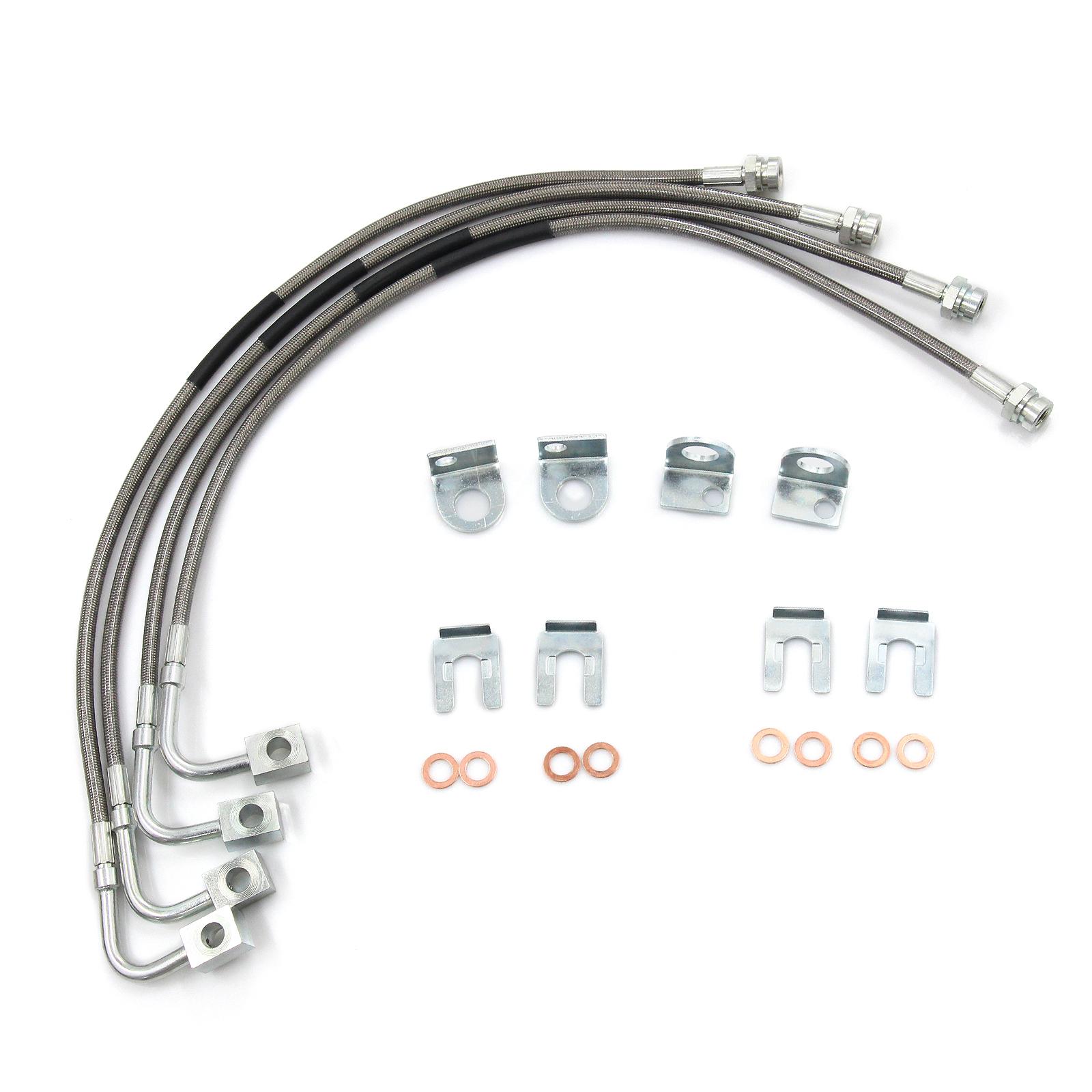 

Stainless Steel Brake Lines Replacement for Enhanced Brake Performance and , with Direct Fit for JK 2007 2018 89716