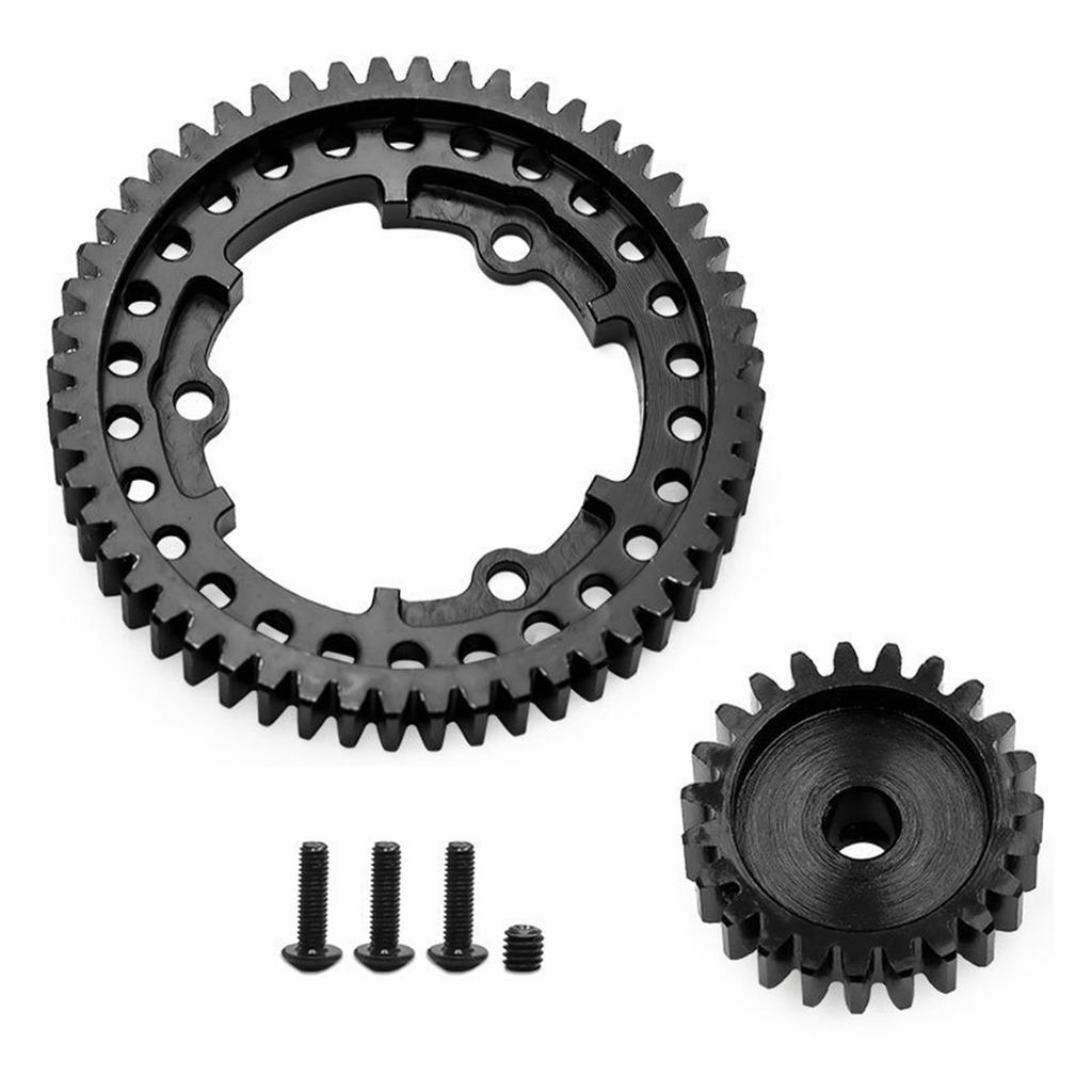 Hardened Steel 46T 23T Gear Set Compatible With Multiple RC Models For Enhanced Power Transmission Efficiency