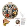 1 Set Owl Embroidery Kit with Hoop Threads Needles Beginners Pre-Stamped Bird Cross Stitch