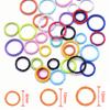 50PCS Colorful Mixed Alloy Split Jump Rings Star Heart Round Twisted Open Single Loops Ring Connector for Jewelry Making Finding