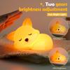 Cute Children's Silicone Night Light Novelty Fox Hippo Pat Toy Rechargeable With Touch Sensor Children's Bedroom Night Light
