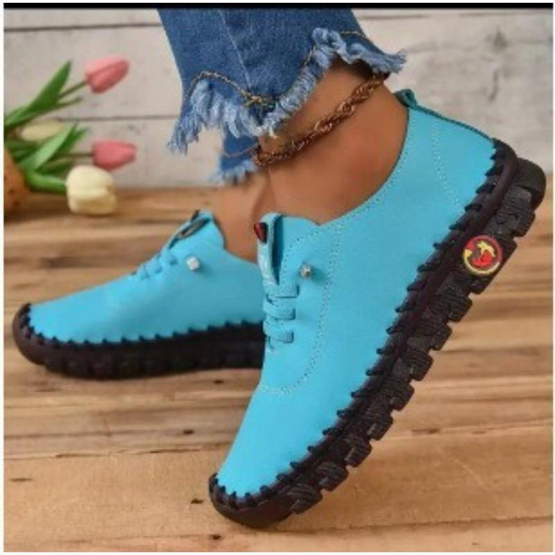

24 spring and summer new casual single shoes women s beef tendon soft sole hand-stitched middle-aged mother shoes women s shoes 35