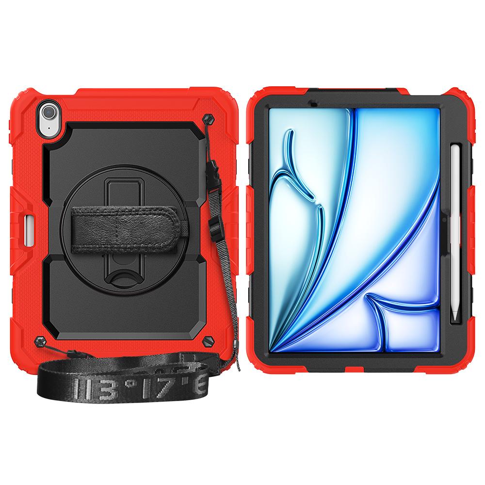 Heavy Duty Full-Body Protective Case for iPad 10 9.7 Pro Air 11 A16 Shockproof Cover Screen Protector Hand Shoulder Strap Stand