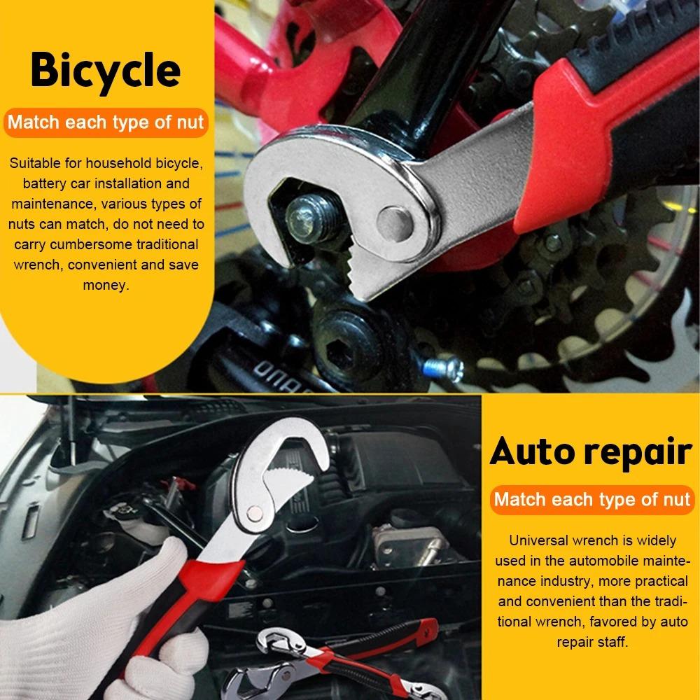 Set de chei multifuncționale cu trei laturi, îngroșarea dinților și prevenirea ruginii, deschidere mare, unealtă manuală multifuncțională