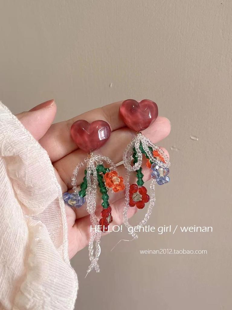 Color Dopamine Earrings, Sweet Super Fairy Temperament, Simple Personality and High Value Niche Earrings