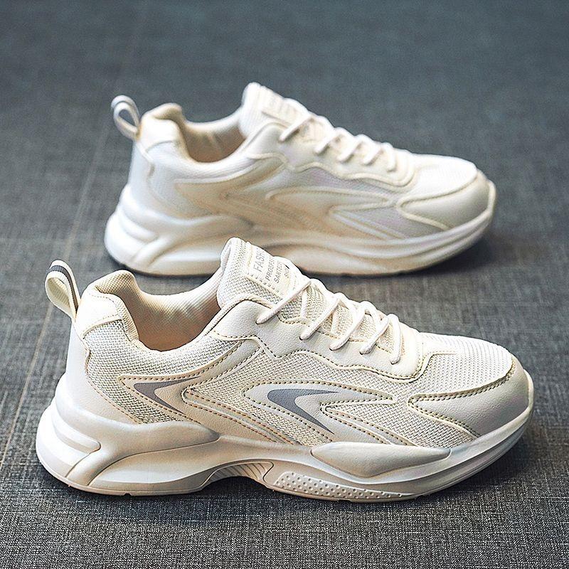 Men S Summer Breathable Mesh Sneakers Korean Style Casual White Shoes