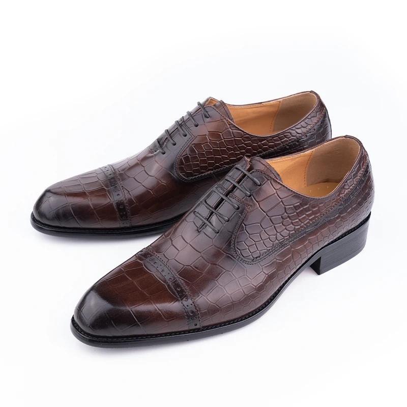 

Fashion Handmade Oxford Casual Business Office Work Shoes Luxury Wedding Classic Fashion Formal Shoes Genuine Leather Lace Up Shoe 39
