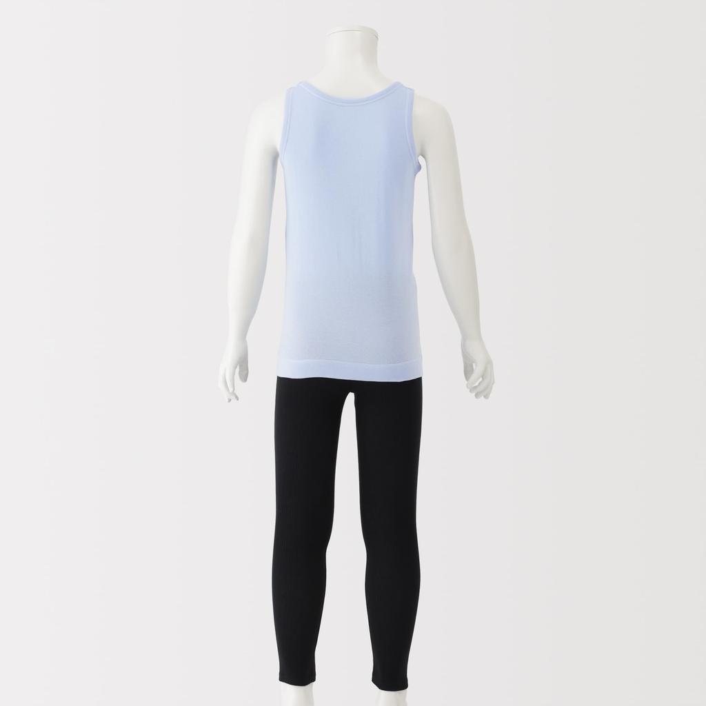 MUJI Smooth Cotton Tank Top Light Size 140 Kids' (Innerwear) Unisex, Blue, (FF0P0A6S)