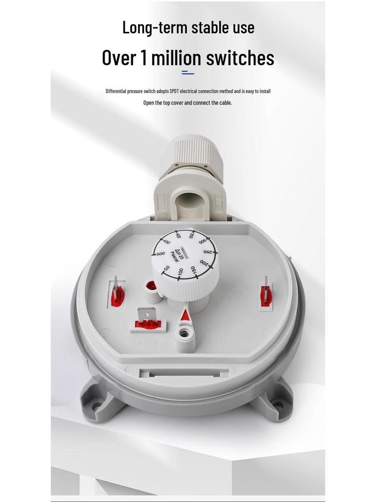 Micro Differential Pressure Sensor for Air Ventilation and Gas Flow Monitoring