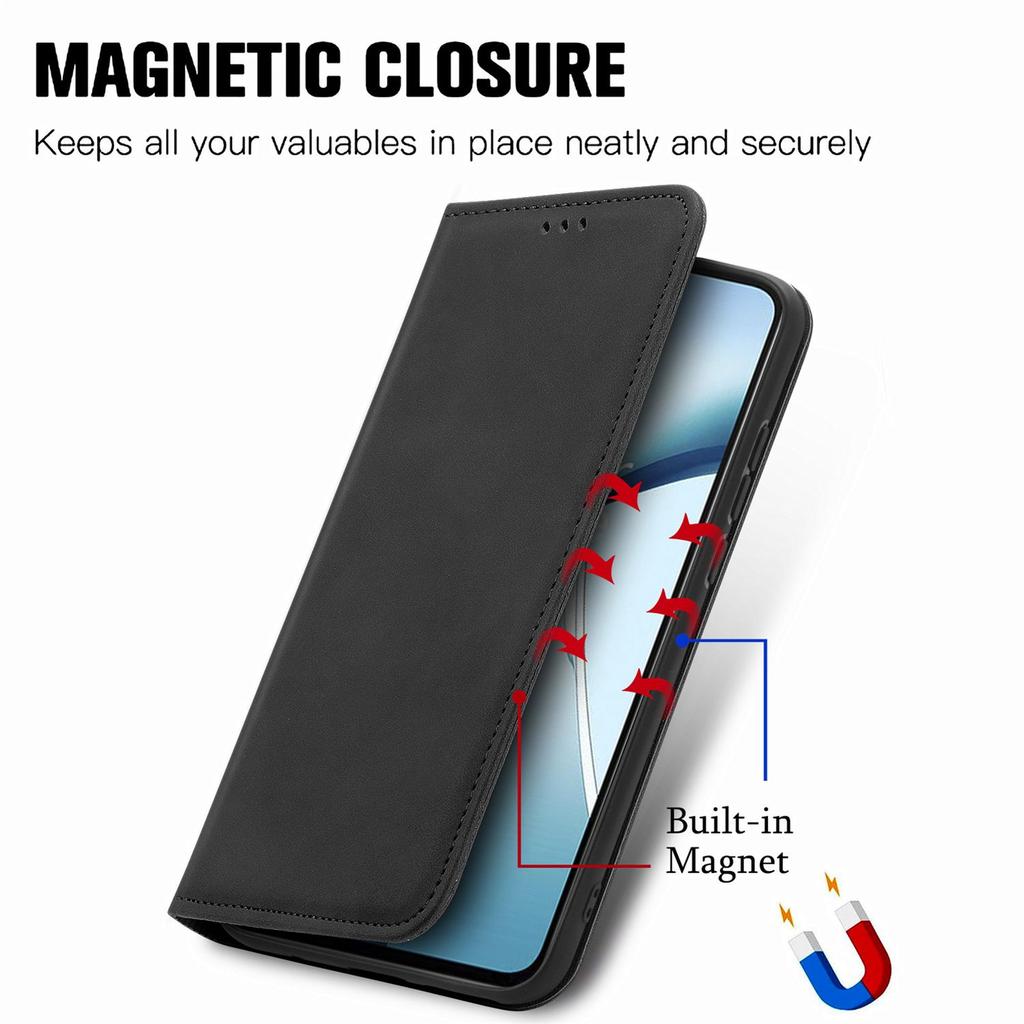 Leather Wallet Flip Case for OPPO A6 A6X A6T A6S A6C A5 A5X A3 A3X A1 Pro 4G 5G Magnetic Closure, Card Holder Phone Cover