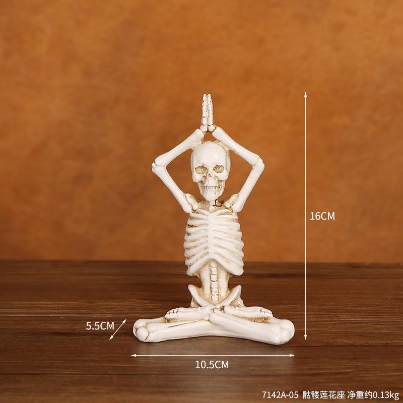 New Halloween Skull Resin Ornament Skeleton Ghost Festival Desktop Entryway Decoration Gift Figurine