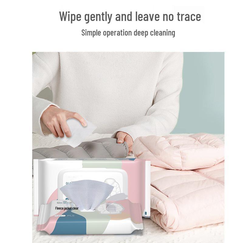Down Jacket No-Wash Cleaning Wipes - Stain Removal & Degreasing Tissues