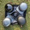 Retro Half Helmet Baseball Helmet Lightweight Protective Helmet Cafe For Harley Motorcycle Scooter Motorcycle Bright Black Hot