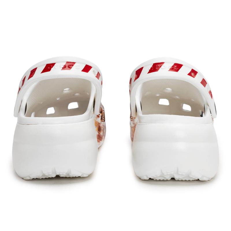 Crocs Classic Platform Clog 811 Coke with Ice Special Shoe Box Detachable Accessories Hole Shoes Women's White Red Brown.