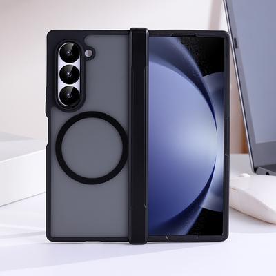 Magnetická třídílná sada ZFOLD6 TPU Měkký kryt Pouzdro na skládací mobilní telefon Samsung Zfold4 5. generace Vhodné pro ZFOLD7