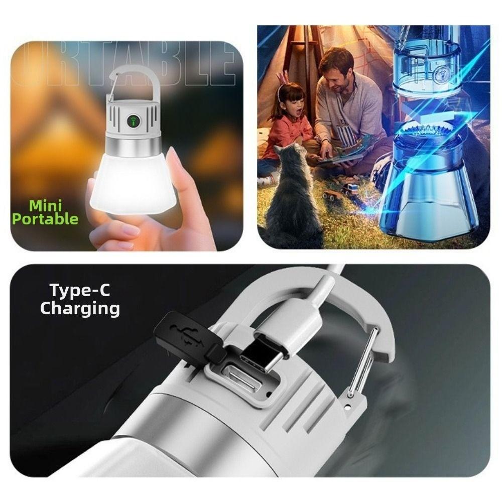 Hanging Function RGB Ambient Light Handheld Portable Hook Lamp Mini LED Flashlight Camping Use