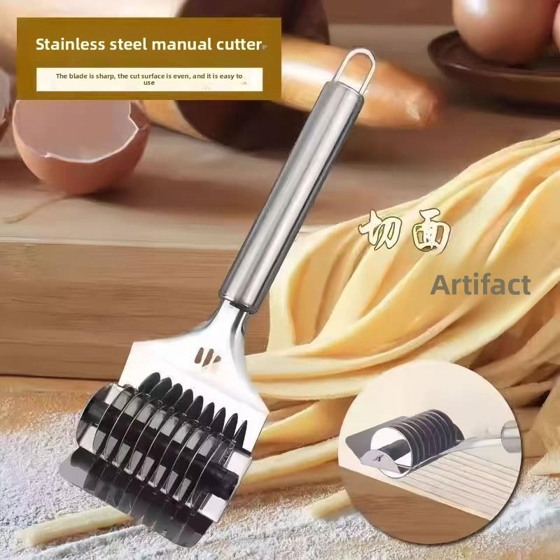 Kitchen Stainless Steel Manual Slicing Cutter, Small Pasta Maker, Household Noodle Slicing Tool, Pasta Mold, Noodle Slicing Knife