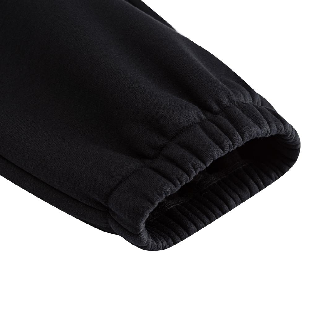 Anta Lifestyle Series Campus Commuting Casual Fashion Training Warm Comfortable Fleece Thick Knit Sports Pants Unisex Bottoms Black 972618301-1