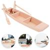 ARTIBETTER Wooden Fishing Boat Model Miniature Boat 12 Inch Small Wooden Ship Handcrafted Craftsmanship Home Office Desk Decor
