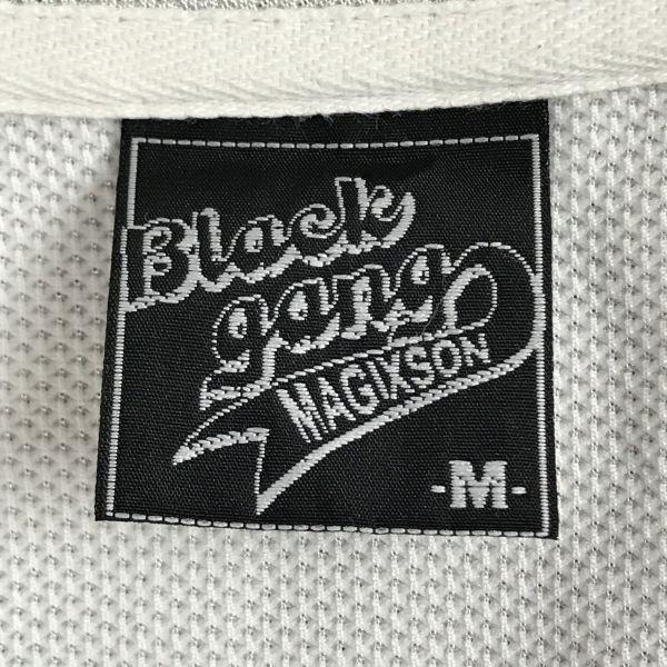 Schwarze Gang Street Style Trikot Reißverschluss Jacke Weiß Schwarz Herren M Stadion Pullover(GEBRAUCHT)