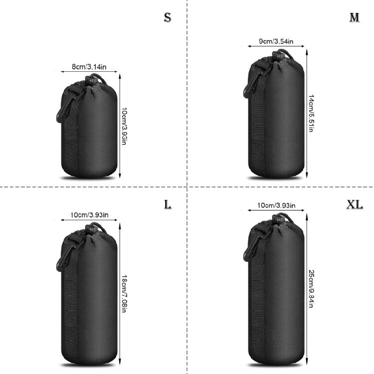 4Pcs Waterproof Camera Bag with Drawstring Camera Storage Bag Lens Case Portable Shoulder Bag for Photographers