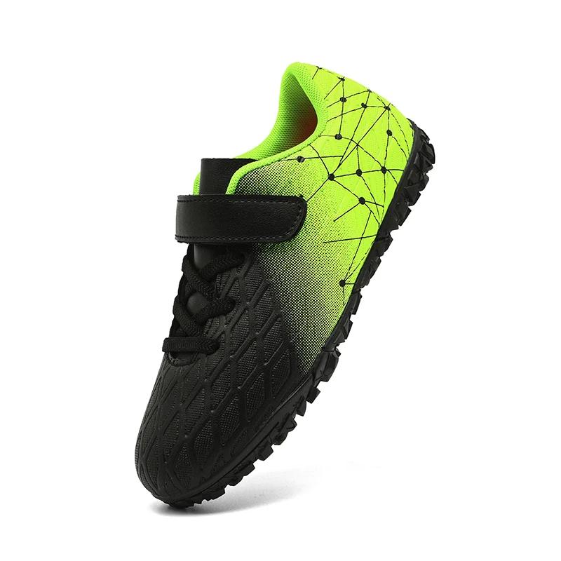 Non Slip New Boy's Soccer Shoes Girl's Cleats Outdoor Match Training Sport Football Boots Men Long Spikes Comfortable Breathable