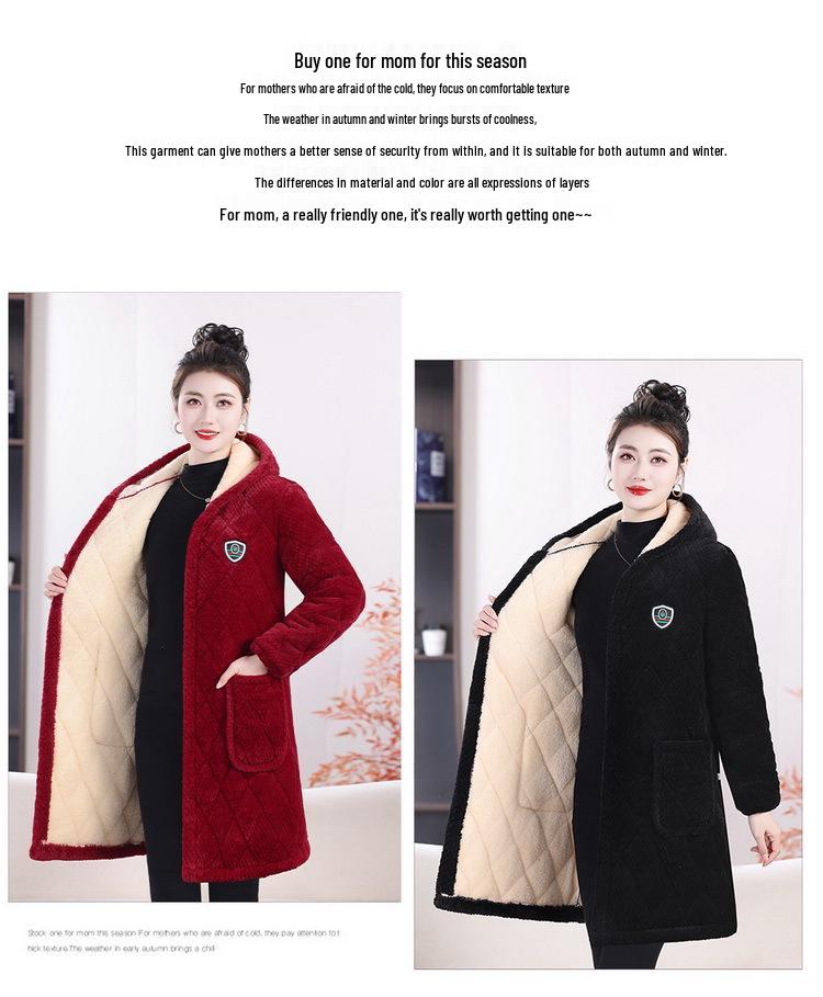 Mittellange Baumwolljacke für Damen - Herbst/Winter Oberbekleidung, Lockere Passform, Kälteschutz, Hauskleidung, Überwurf, Warmhalten