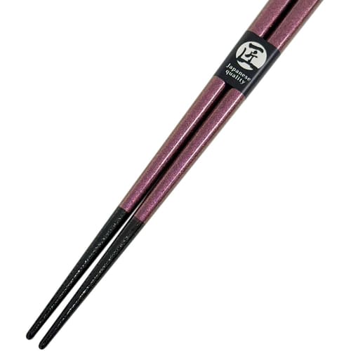 Dishwasher-safe chopsticks in silver cherry blossom (purple) with a paulownia wood box and gift wrapping. Perfect as a gift for grandma, grandmother,