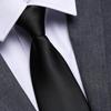 Black No Zipper Men'S Professional Dress Tie Business Casual Wedding Groom Korean Edition One Pull Tie