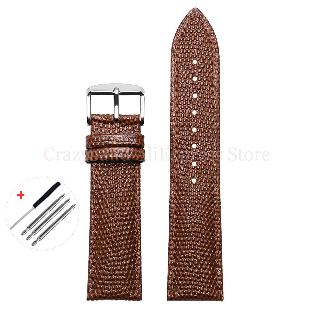 Kožený řemínek na hodinky s texturou ještěrky 14mm16mm 18mm19mm 20mm 21mm 22mm Pánský dámský náramek Univerzální pro Tudor Náhradní řemínek