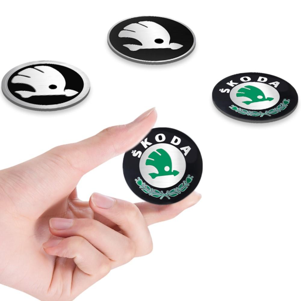zbrgi9 56/60/65/68MM Car Styling Wheel Center Cover Badge Hub Cap Sticker for Skoda Octavia Rapid Fabia Karop Kamiq uperb Kodiaq Scala