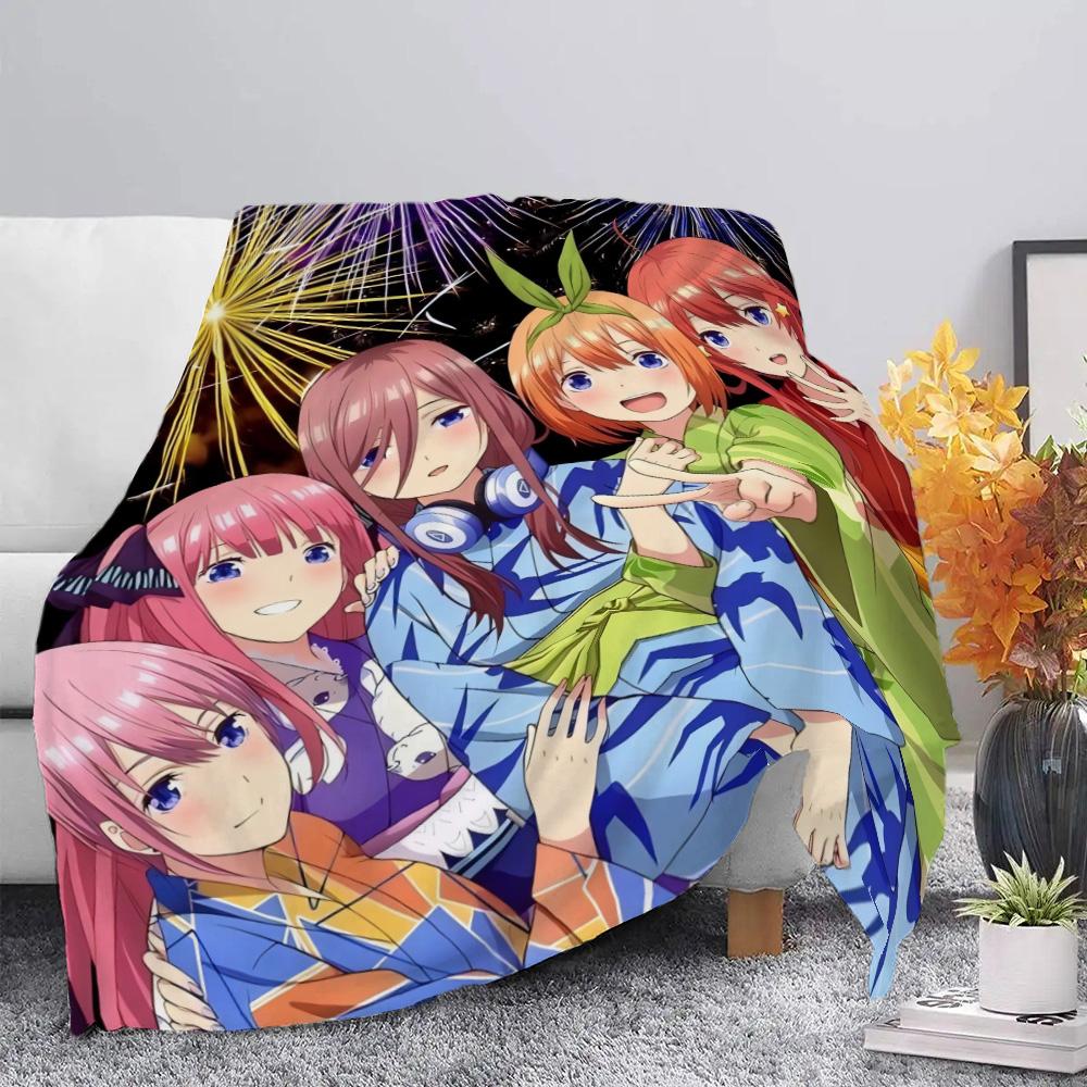 Quintessential Quintuplets Printed Blanket Picnic Blankets Warm Blanket Soft and Comfortable Blanket Home Travel Birthday Gift